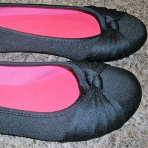 #488 NEW Black Bow Toe Dress Flats